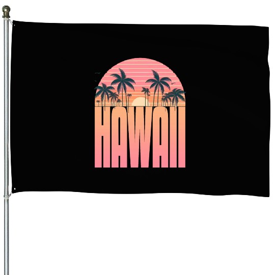 Tropical Sunset Serenity: the Aloha Spirit, Hawaii House Flags