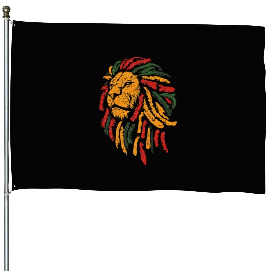 Celebrate Juneteenth Lion African American Freedom House Flags