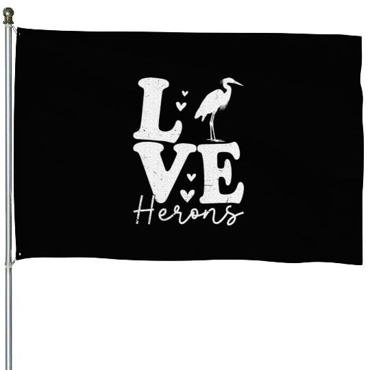 Love Heron Blue Heron Birds Lover Gifts House Flags