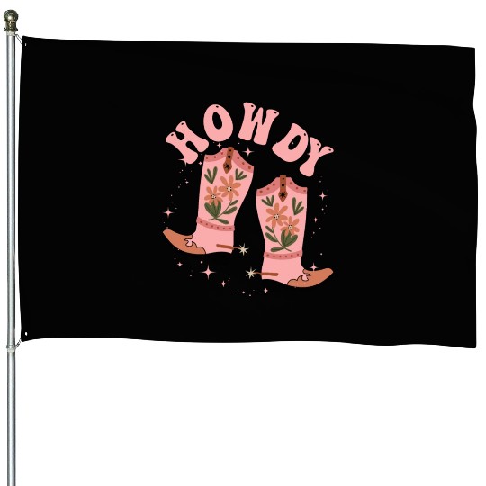 Western Country Texas Cowboy Hat House Flags