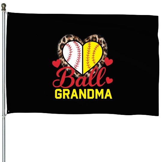 Baseball Grandma Grandmother Grandparents Day House Flags