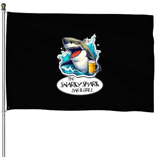 The Snarky Shark Bar & Grill House Flags
