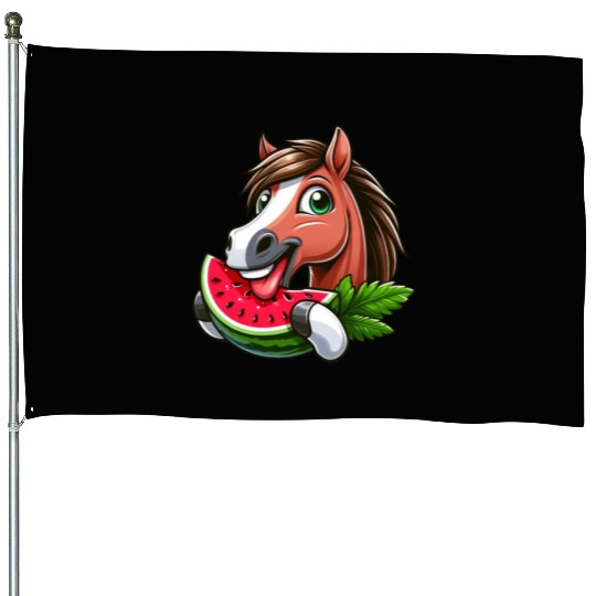 Horses Horse Lover Farmer Melon Summer House Flags