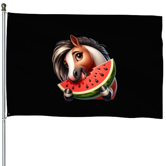Horses Horse Lover Farmer Melon Summer House Flags