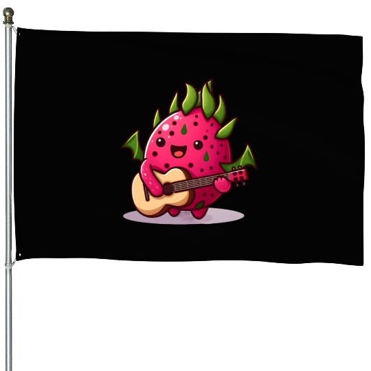 Dragon fruit plays guitar House Flags