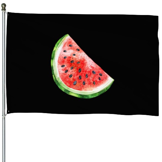 Watermelon Clipart - Fresh Summer Fruit Designs, House Flags
