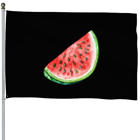 Watermelon Clipart - Fresh Summer Fruit Designs, House Flags