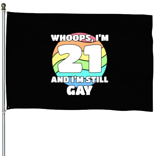 21st Birthday 21 BDay Lesbian Gay Bi Trans - House Flags