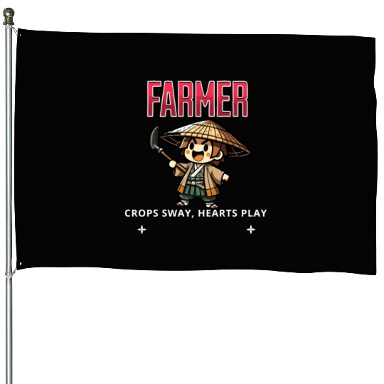 Joyful Farmer Charm House Flags