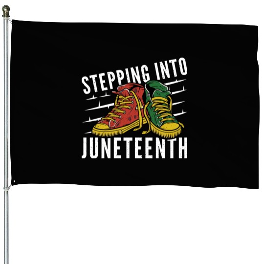 Stepping Into Juneteenth 2024 Afro American House Flags