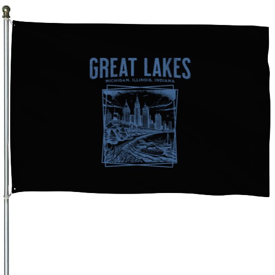Great Lakes - Retro House Flags