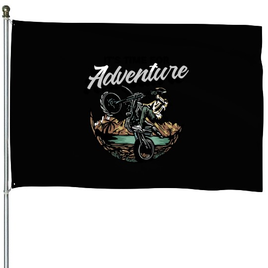 MOTOCROSS ITS TIME ADVENTURE House Flags