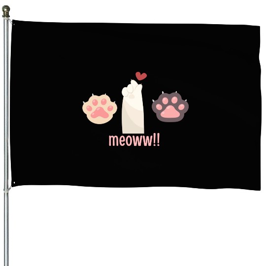 Paws & Love: A Feline Fantasy House Flags