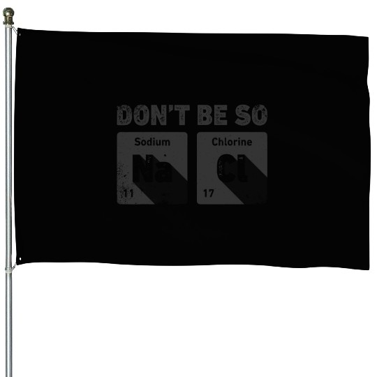 Don't Be So Salty Science Chemistry Funny Sodium House Flags