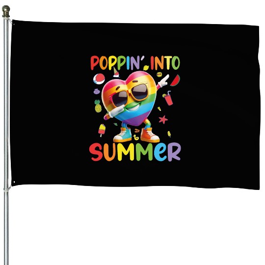 hello teacher Happy day preschool summer student House Flags