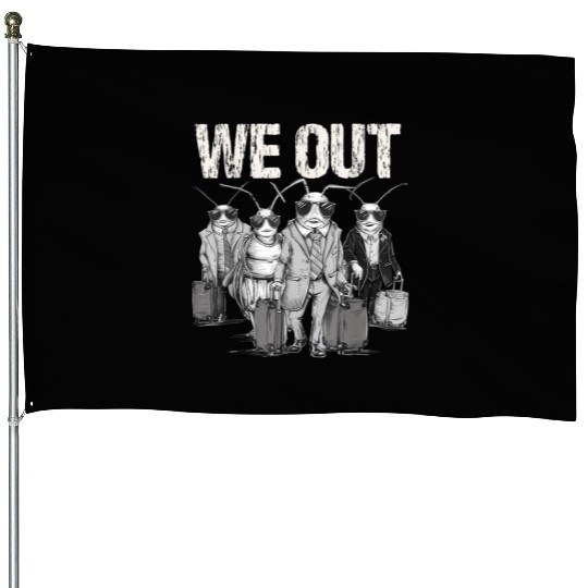 Cicada We Out Brood Emergence House Flags