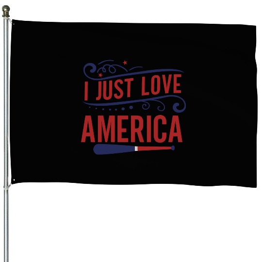 I Just Love America House Flags