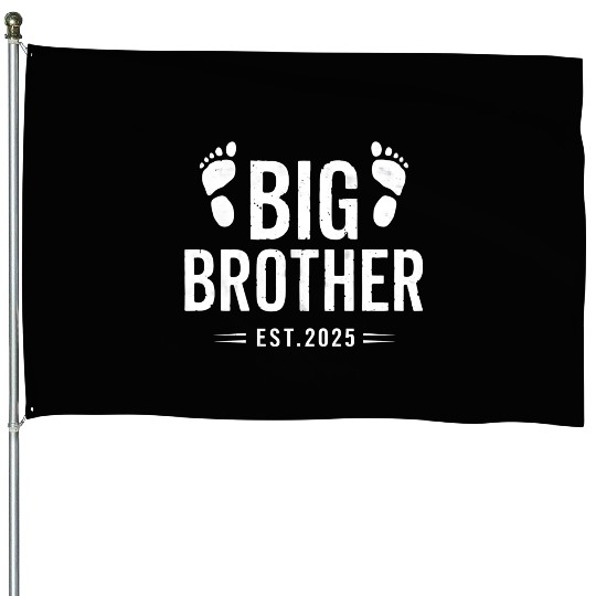Promoted to Big Brother Est. 2025 Baby Announce House Flags