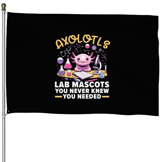 Axolotl Science Teacher Mexican Salamander House Flags