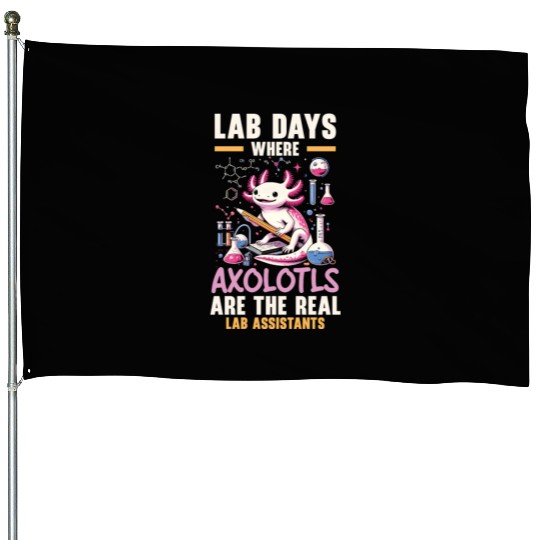 Axolotl Science Teacher Mexican Salamander House Flags