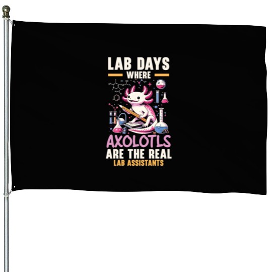 Axolotl Science Teacher Mexican Salamander House Flags