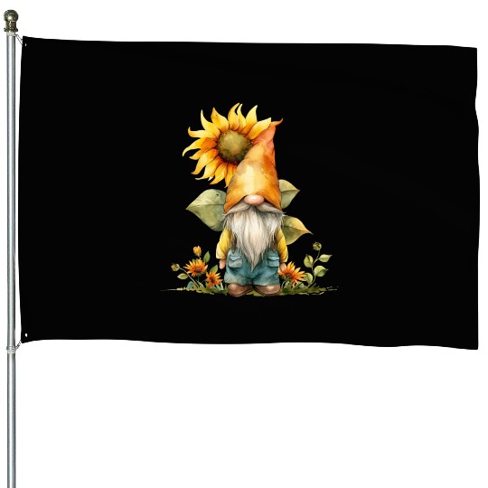 Sunflower Gnome Clipart Images, Garden clipart, House Flags