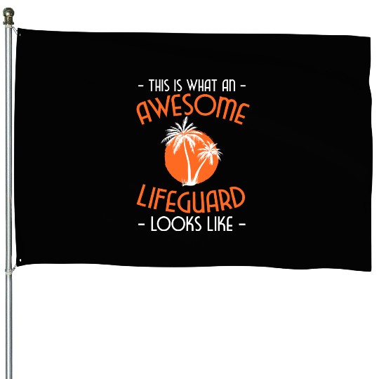 Lifeguard Pool House Flags