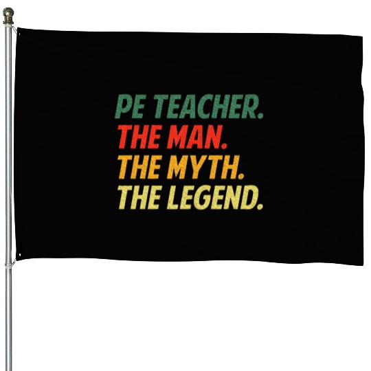 Cool PE Teacher Art Physical Education Teacher House Flags
