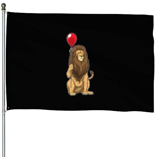 Lion Balloon House Flags