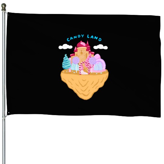 Cute Candy Land House Flags