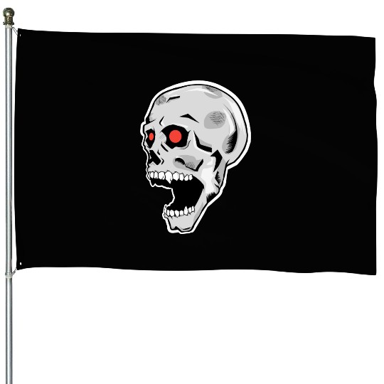 the silver skull looks up House Flags