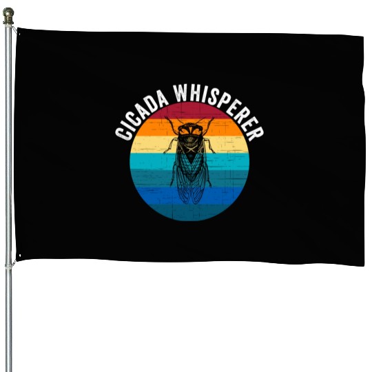 Funny Cicada Whisperer Funny Cicada Magicicada House Flags
