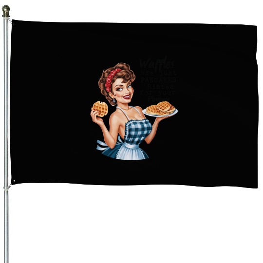Waffle Delight: Retro Housewife Humor House Flags