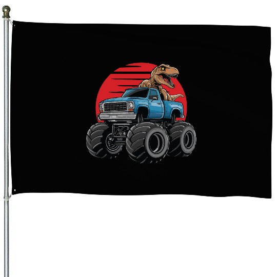 Dino Truck: Jurassic Adventure House Flags