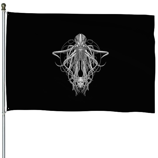Cthulhu Kraken Black Steampunk s House Flags