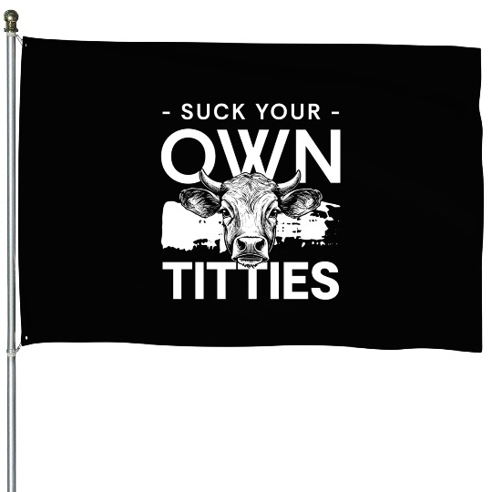Cow Farmer House Flags