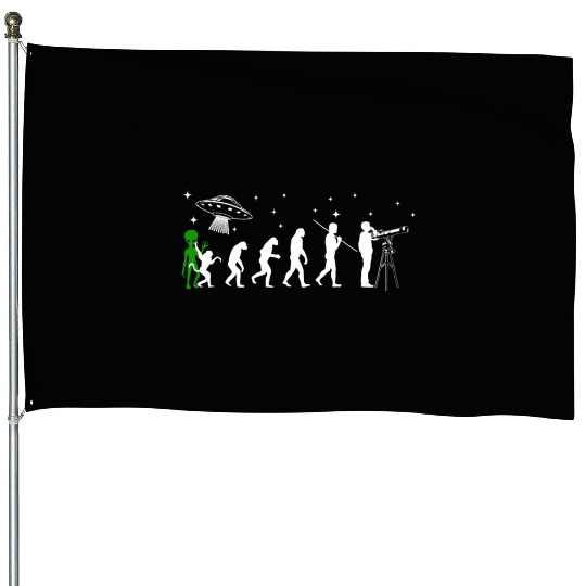 Alien, Aliens, UFO, UAP, Space Unknown Flight House Flags
