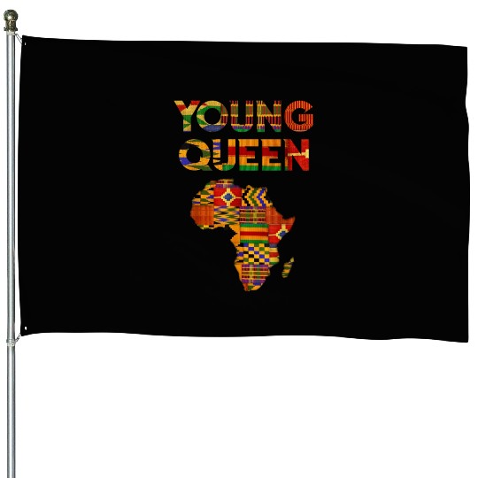 Kente Cloth Girls African House Flags