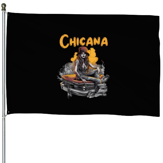 Chicana Lowrider Clothes Mexican American House Flags