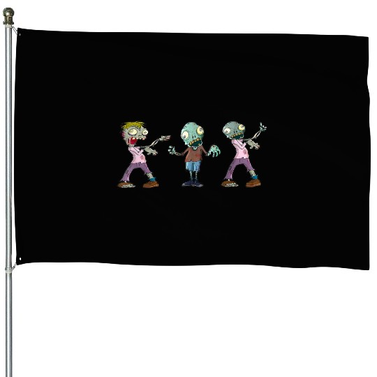 Zombie Kids Clothes House Flags