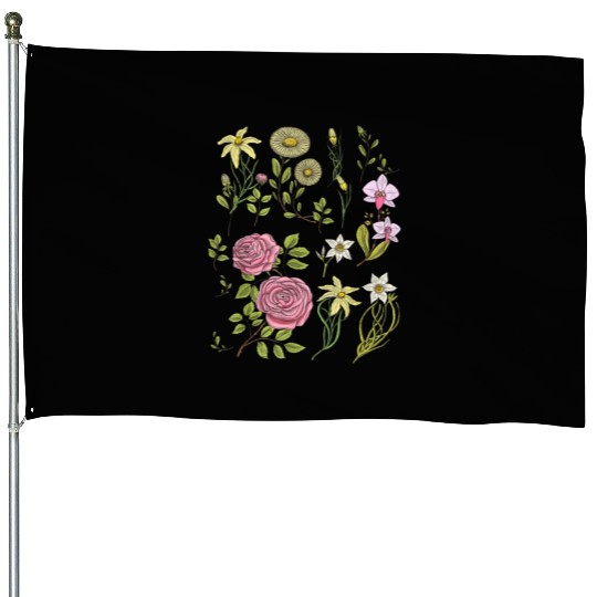 Flowers Cottagecore Mushroom Indie Clothes House Flags