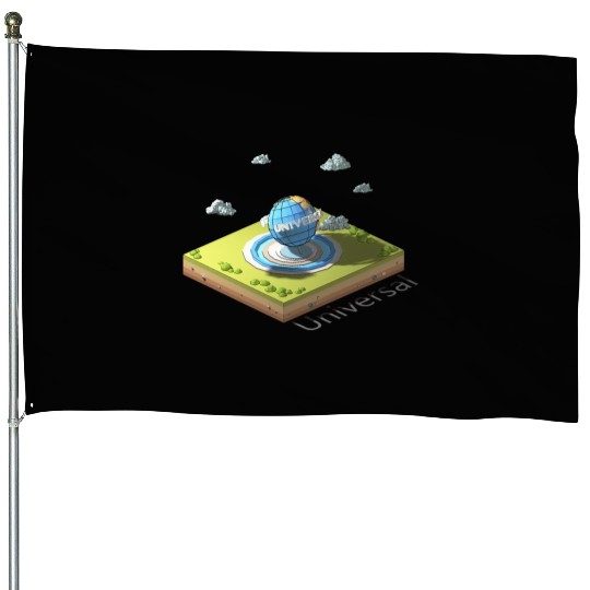 Geometric low poly Universal Studios House Flags