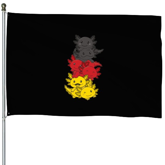 German Flag Axolotl German Germany House Flags
