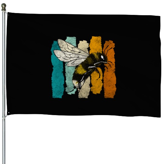 Honey Bee Nature Flowers Bees House Flags