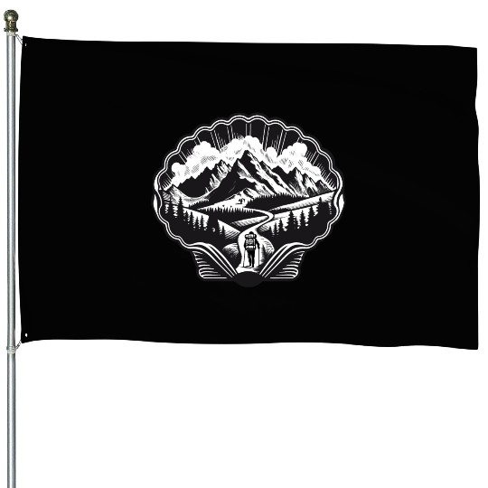 Pilgrim motif for the Way of St. James House Flags