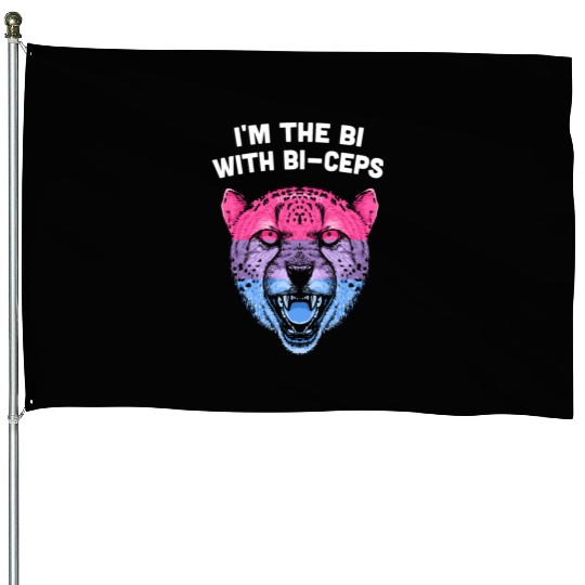 Im the Bi with Biceps Bisexual LGBTQ Bi Pride LGBT House Flags