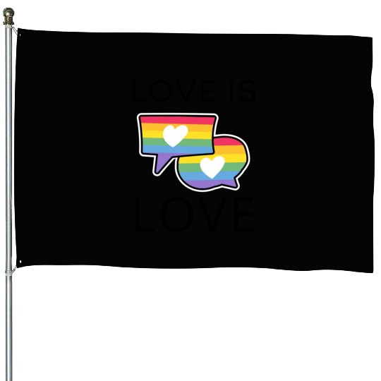 love is love pride month House Flags