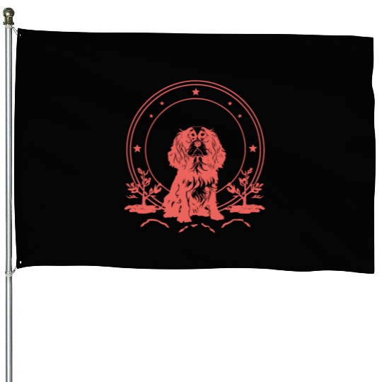 Cavalier King Charles Spaniel Celestial Tarot Card House Flags