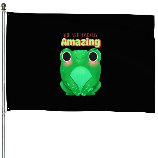 Toad with funny quote House Flags