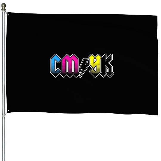 CMYK Rock Band Graphic Designer House Flags